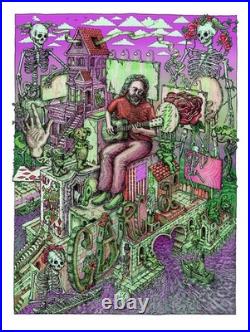 Ramble on Rose David Welker Poster Violet Art Print Jerry Garcia Grateful Dead