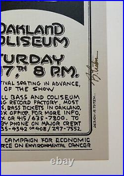 Randy Tuten Grateful Dead Original 1976 Concert Poster Oakland Coliseum Signed