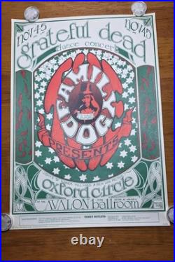 Rare 1966 Grateful Dead Concert Poster Fd-33-3 Avalon Excellent Cond