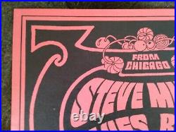 Rare 1966 Neon Rose Moscoso Nr #0 Fillmore Matrix Poster Bindweed Steve Miller