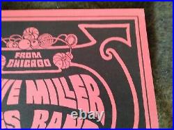 Rare 1966 Neon Rose Moscoso Nr #0 Fillmore Matrix Poster Bindweed Steve Miller