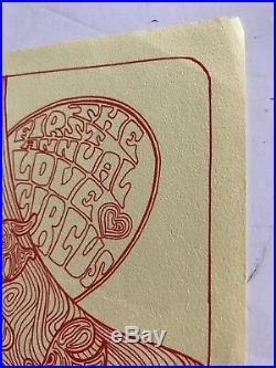 Rare 1967 LOVE Conspiracy Commune GRATEFUL DEAD Moby Grape WINTERLAND handbill