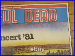 Rare 1981 Vintage GRATEFUL DEAD Original Promo Concert Poster Germany