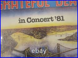 Rare 1981 Vintage GRATEFUL DEAD Original Promo Concert Poster Germany