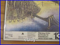 Rare 1981 Vintage GRATEFUL DEAD Original Promo Concert Poster Germany