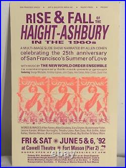 Rare 1992 Psychedelic Poster Haight-Ashbury Timothy Leary Grateful Dead Ram Dass