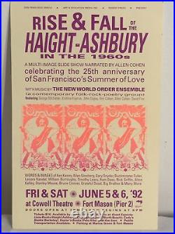 Rare 1992 Psychedelic Poster Haight-Ashbury Timothy Leary Grateful Dead Ram Dass