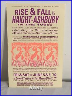 Rare 1992 Psychedelic Poster Haight-Ashbury Timothy Leary Grateful Dead Ram Dass