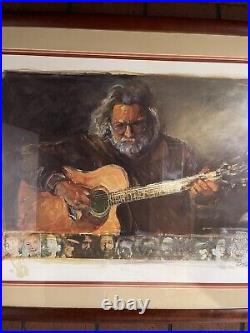 Rare 1996 Jerry Garcia Commemorative Serigraph Print #3173/5000 Framed Grateful
