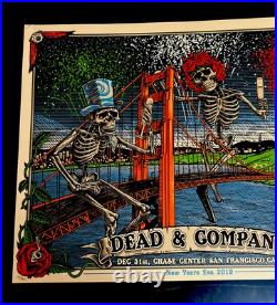 Rare Dead & Company Poster NEW YEAR'S EVE 2019 San Francisco Chase Grateful Dead