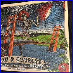 Rare Dead & Company Poster NEW YEAR'S EVE 2019 San Francisco Chase Grateful Dead