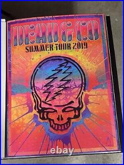 Rare Dead & Company Tour Poster 2019 Fluorescent Silkscreen S/N Kii Arons Stealy