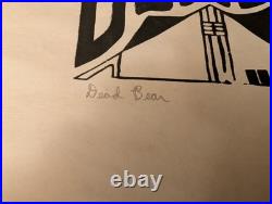 Rare Fan Created Poster Grateful Dead 1983 Alfond Arena Orono Univ Maine