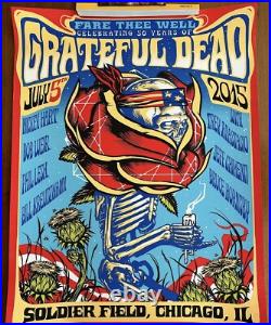 Rare Grateful Dead Fare Thee Well Gd50 Munk One Set Of 3 Vip Posters