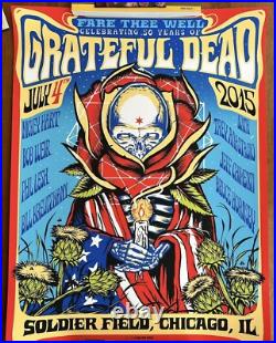 Rare Grateful Dead Fare Thee Well Gd50 Munk One Set Of 3 Vip Posters