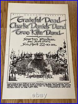 Rare Grateful Dead Original Spartan Stadium 1979 Brent's 1st Show Concert Poster