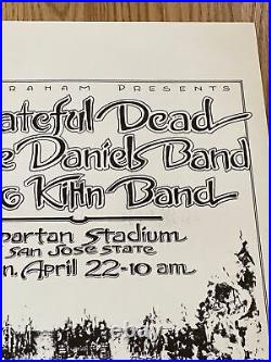 Rare Grateful Dead Original Spartan Stadium 1979 Brent's 1st Show Concert Poster