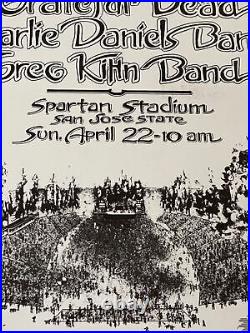 Rare Grateful Dead Original Spartan Stadium 1979 Brent's 1st Show Concert Poster