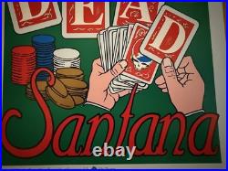 Rare Origina Grateful Dead Santana Promotional Double Sided Concert Poster 1991