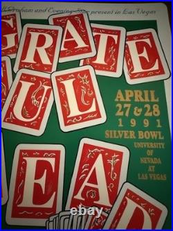 Rare Origina Grateful Dead Santana Promotional Double Sided Concert Poster 1991