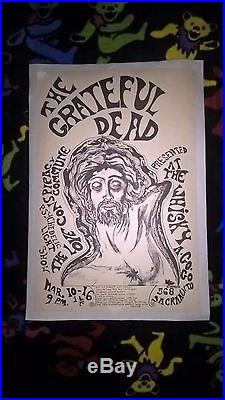 Rare Original 1967 Grateful Dead Whiskey a Go-Go Fillmore-Era Poster