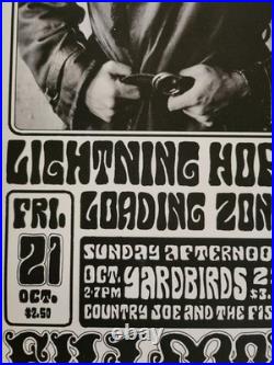 Rare Poster Grateful Dead/lighting Hopkins Loading Zone