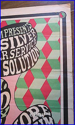 Rare Signed Early BG 7 Quicksilver Original Concert Poster