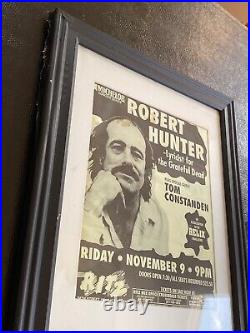 Robert Hunter Framed Poster From Relix Magazine Office Wall Ritz Broadway NYC