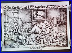 Robert (R) Crumb Original 1969 The Family That Lays Together AOR Print Poster