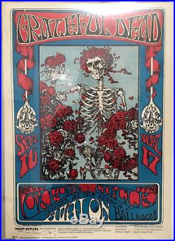 SIGNED 2nd print FD26 Grateful Dead poster STANLEY MOUSE 1966 bg AOR Avalon