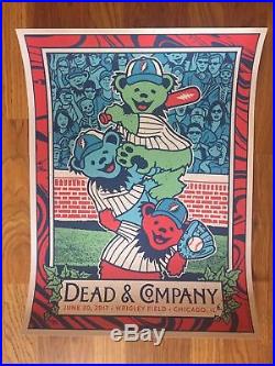 SIGNED Dead & Company Gregg Gordon Wrigley Field Show Poster Chicago GigArt Co
