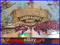 SIGNED Dead & Company Masthay and DuBois Wrigley Field Chicago Foil Poster