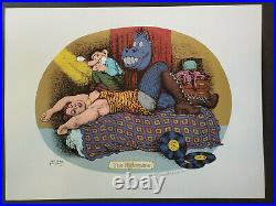 SIGNED Mint Original Robert R Crumb The Nightmare AOR Print Poster