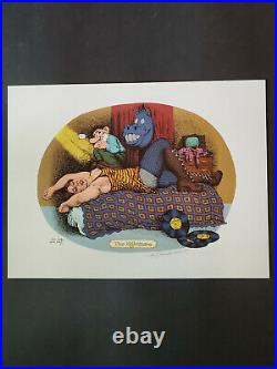 SIGNED Mint Original Robert R Crumb The Nightmare AOR Print Poster