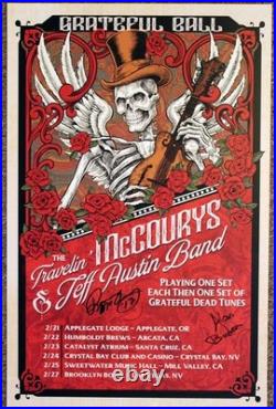SIGNED POSTER Grateful Dead Tribute The Travelin' McCourys Jeff Austin Band 2017 SIGNED POSTER Grateful Dead Tribute The Travelin' McCourys Jeff Austin Band 2017