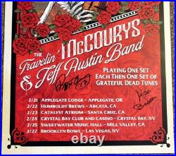SIGNED POSTER Grateful Dead Tribute The Travelin' McCourys Jeff Austin Band 2017