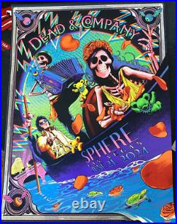 SPARKLE FOIL Dead And Company Sphere Poster Las Vegas June 21 2024 #/300 ELVIS