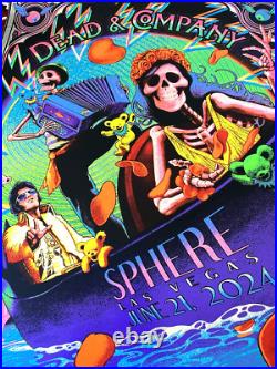 SPARKLE FOIL Dead And Company Sphere Poster Las Vegas June 21 2024 #/300 ELVIS