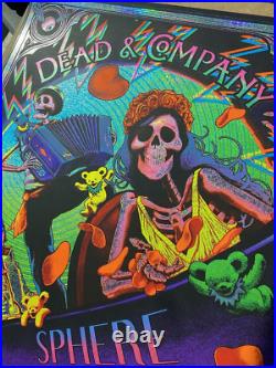 SPARKLE FOIL Dead And Company Sphere Poster Las Vegas June 21 2024 #/300 ELVIS