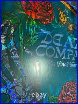 SWIRL FOIL Dead And Company Final 2023 AP Tour Poster SIGNED S/N #/3100 NYC