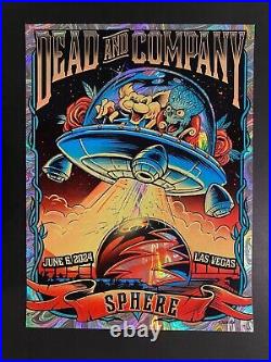 SWIRL FOIL Dead and Company Poster 2024 June 6 Sphere Las Vegas Maxx242 #/300