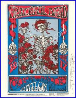 Signed FD-26 Grateful Dead Avalon Ballroom Skeleton Roses 1st Print Handbill