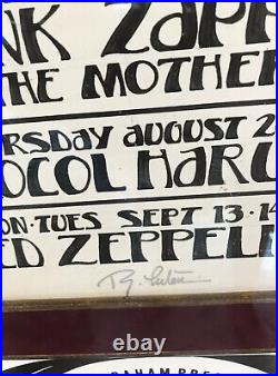 Signed Original Art Poster Randy Tuten Grateful Dead, Led Zeppelin, Frank Zappa