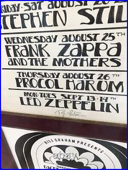 Signed Original Art Poster Randy Tuten Grateful Dead, Led Zeppelin, Frank Zappa