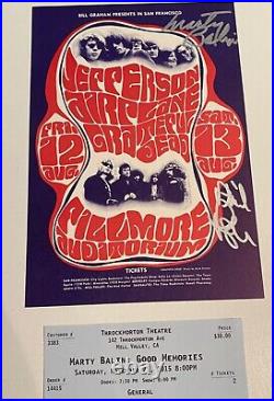 Signed Phil Lesh Grateful Dead Marty Balin Jefferson Airplane Postcard