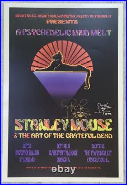 Signed STANLEY MOUSE Psychedelic Mind Melt Poster 1996 Grateful Dead A