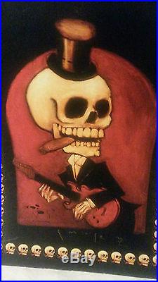 Stanley Mouse Art Skull Poster Signed 18 X 13