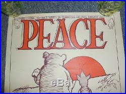 Stanley Mouse Grateful Dead Joan Baez Peace Winnie The Pooh Piglet Poster c1966