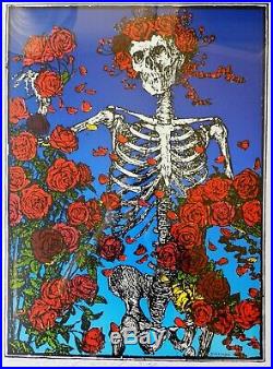 Stanley Mouse Hand-Printed & Signed Skeleton & Roses Serigraph Grateful Dead