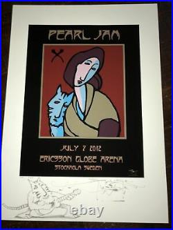 Stanley Mouse Pearl Jam Original Poster Not Emek COA Not Grateful Dead